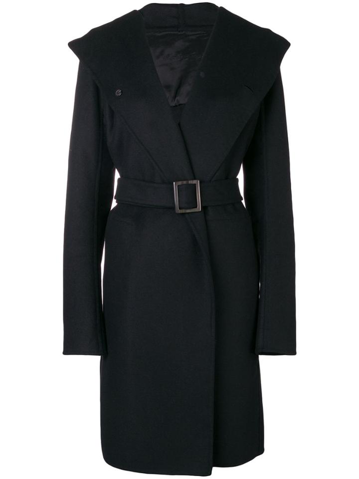 Rick Owens Hooded Raincoat - Black