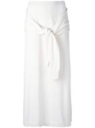 Joseph - Belted Skirt - Women - Cotton/viscose - M, Women's, White, Cotton/viscose