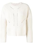 Isabel Marant - Gane Sweater - Women - Cotton/wool/polybutylene Terephthalate (pbt) - 38, White, Cotton/wool/polybutylene Terephthalate (pbt)