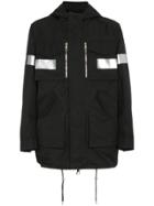Neil Barrett Reflective Hooded Parka - Black