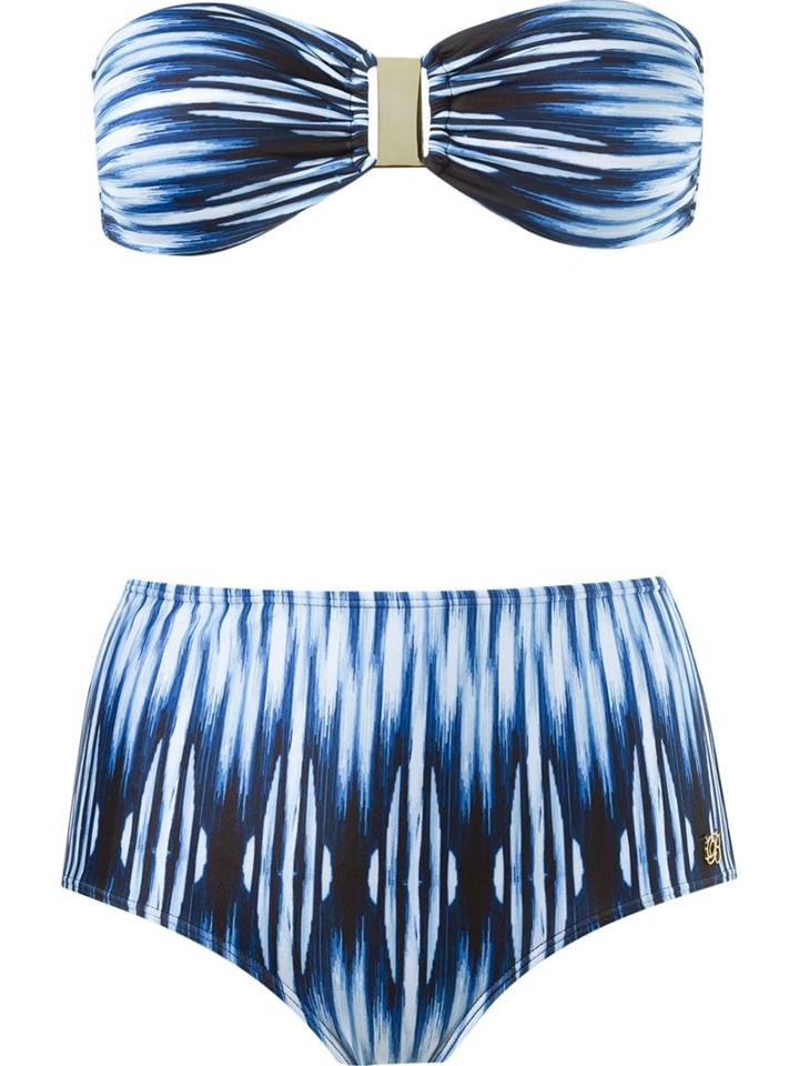 Brigitte Bandeau Bikini Set, Women's, Size: M, Blue, Polyamide/spandex/elastane