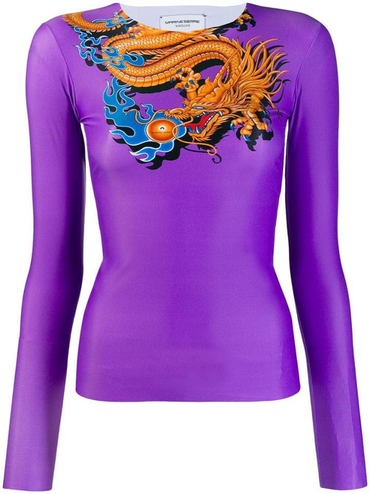 Marine Serre Dragon Print Top - Purple