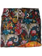 Marques'almeida - Asymmetric Floral Print Skirt - Women - Polyester - 4, Polyester