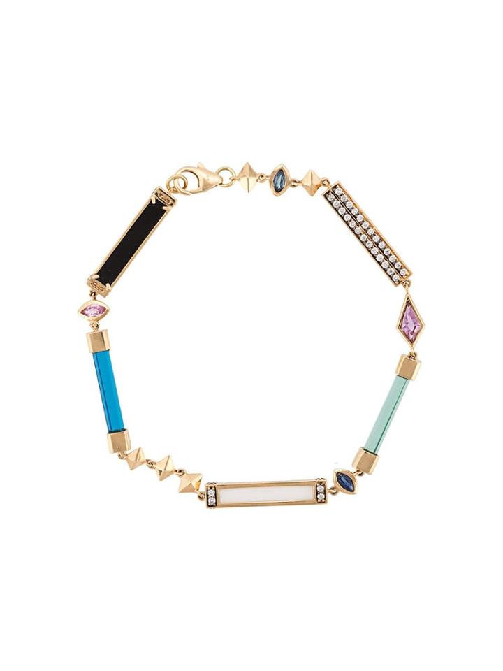 Sorellina 18kt Yellow Gold Gemstone Bar Bracelet