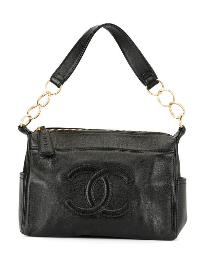 Chanel Pre-owned Cc Stitching Shoulder Bag - Black