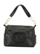 Chanel Pre-owned Cc Stitching Shoulder Bag - Black
