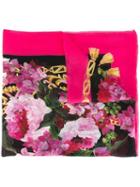 Dolce & Gabbana Floral Print Scarf, Women's, Pink/purple, Silk