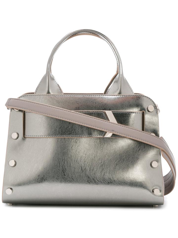 Jimmy Choo - Small Lockett Tote - Women - Calf Leather - One Size, Women's, Grey, Calf Leather