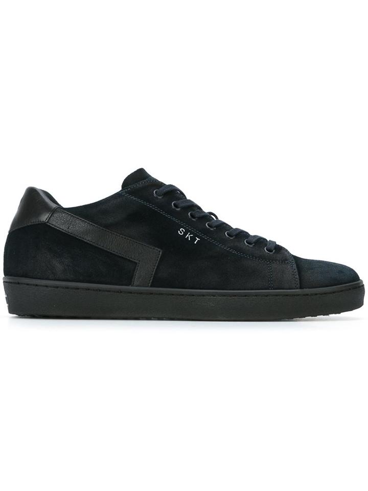 Leather Crown Monochromatic Sneakers