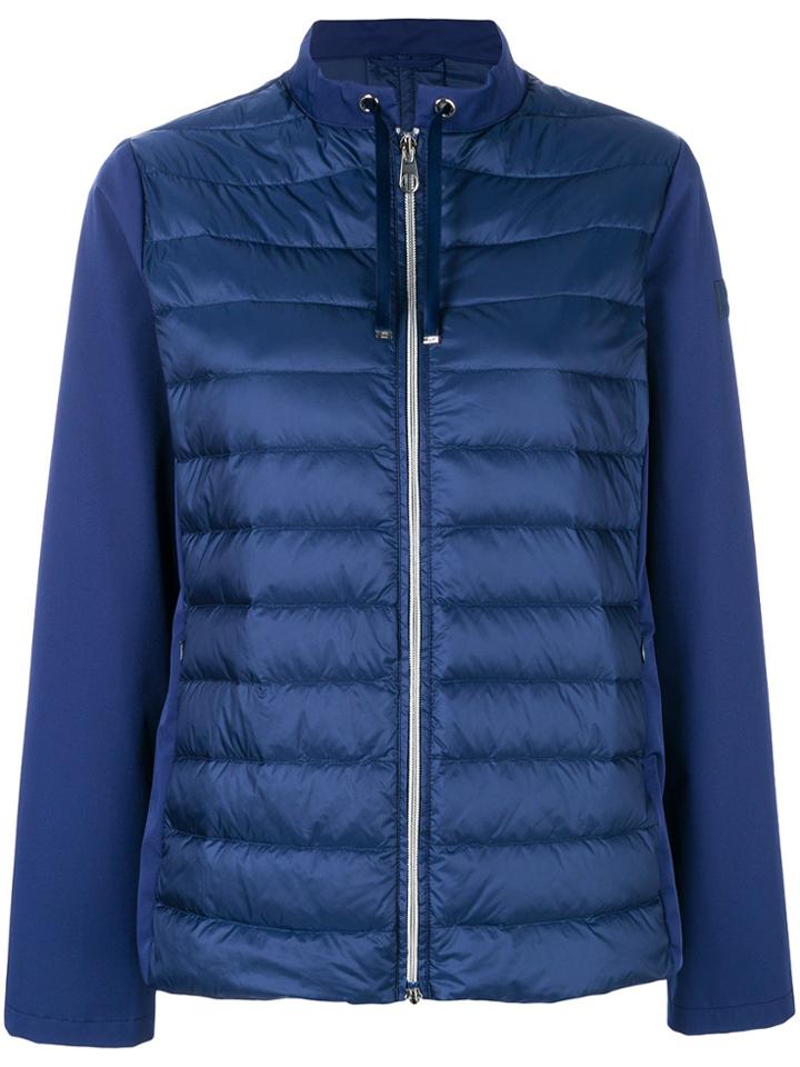 Hetregò Jersey-panelled Puffer Jacket - Blue
