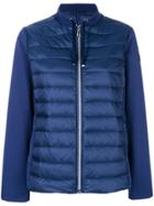 Hetregò Jersey-panelled Puffer Jacket - Blue
