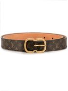 Louis Vuitton Pre-owned Monogram Double Buckle Belt - Brown