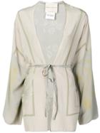 Erika Cavallini Printed Kimono Jacket - Grey