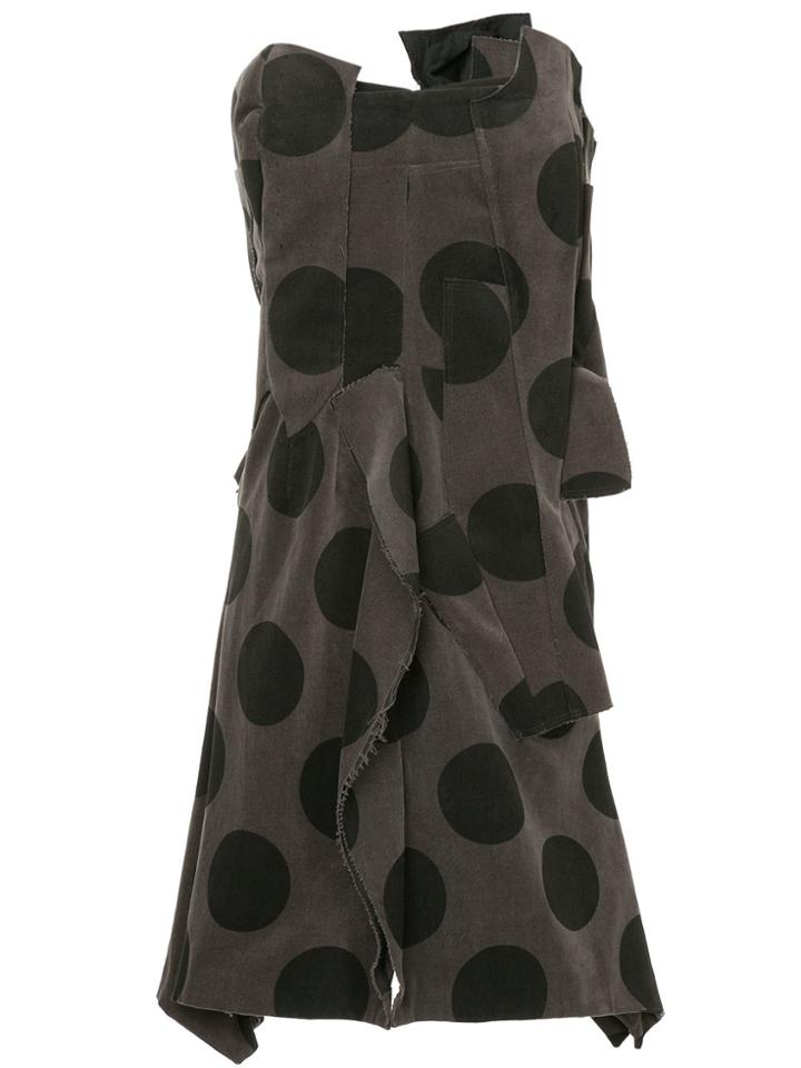 Comme Des Garçons Vintage Deconstructed Polka Dot Dress - Grey