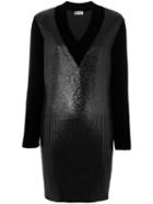 Lanvin - V-neck Jumper Dress - Women - Viscose - S, Black, Viscose