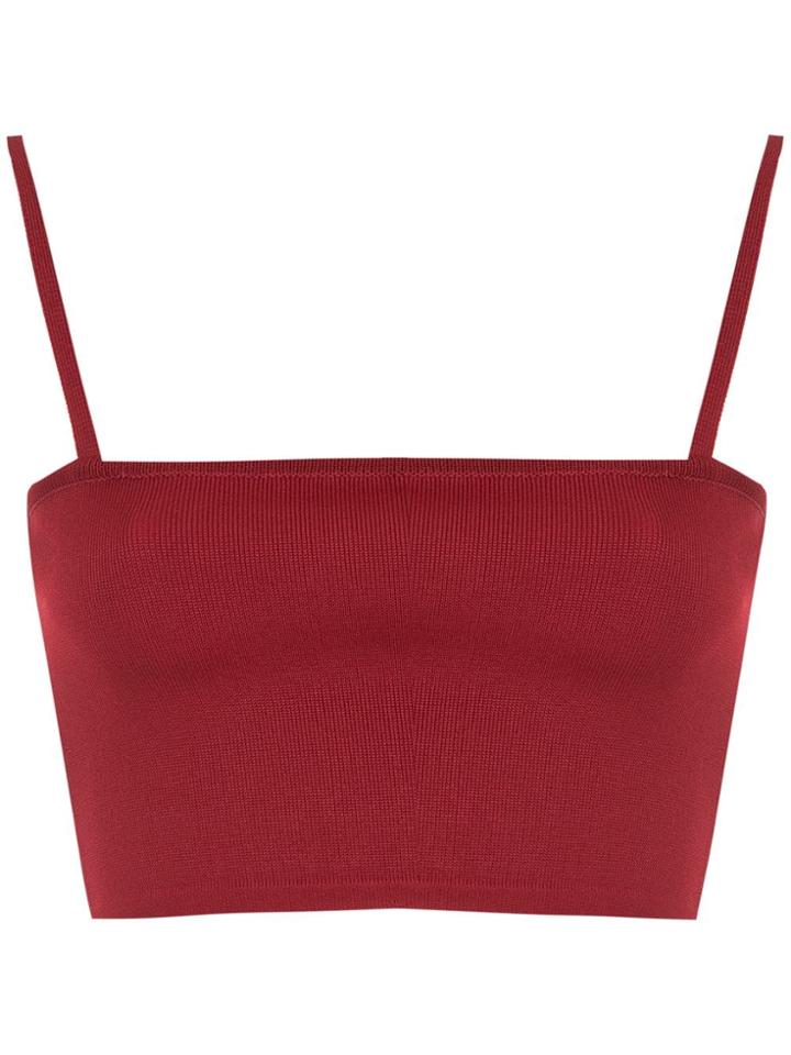 Egrey Knit Cropped Top - Red