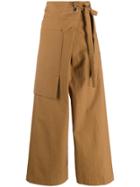 Ujoh Side-tie Trousers - Brown