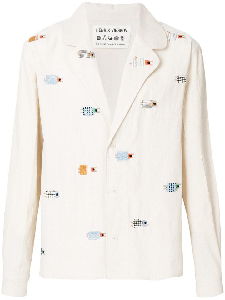 Henrik Vibskov Embroidered Sleepers Shirt - Nude & Neutrals
