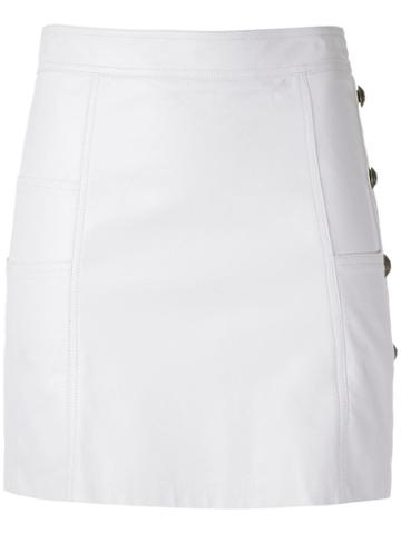 Andrea Bogosian Pauline Leather Skirt - White
