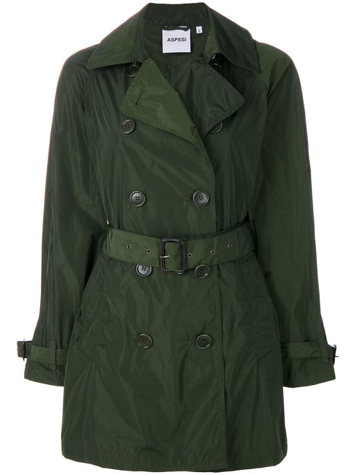 Aspesi Short Trench Coat - Green