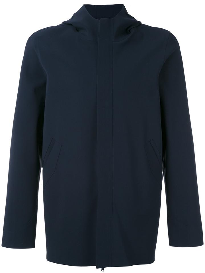 Herno - Hooded Fitted Jacket - Men - Polyamide/spandex/elastane - 50, Blue, Polyamide/spandex/elastane