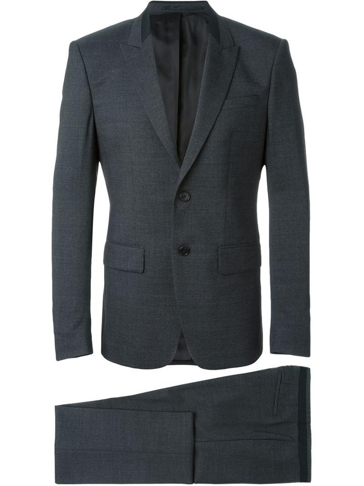 Givenchy Two Piece Suit, Men's, Size: 50, Grey, Acetate/cupro/viscose/wool