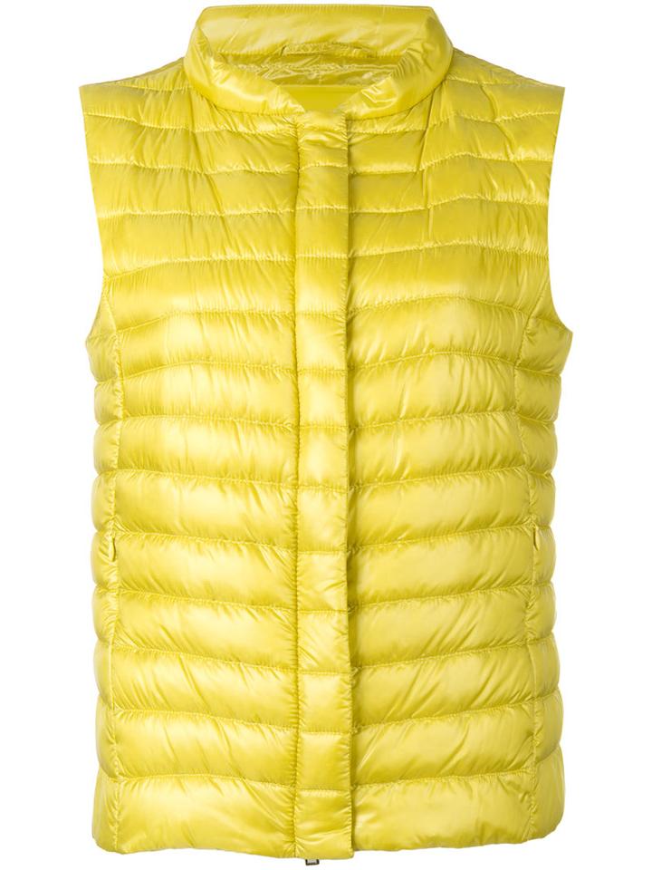 Herno Padded Gilet, Women's, Size: 46, Yellow/orange, Polyamide/feather Down