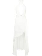 Elie Saab Georgette Hi-low Dress - White