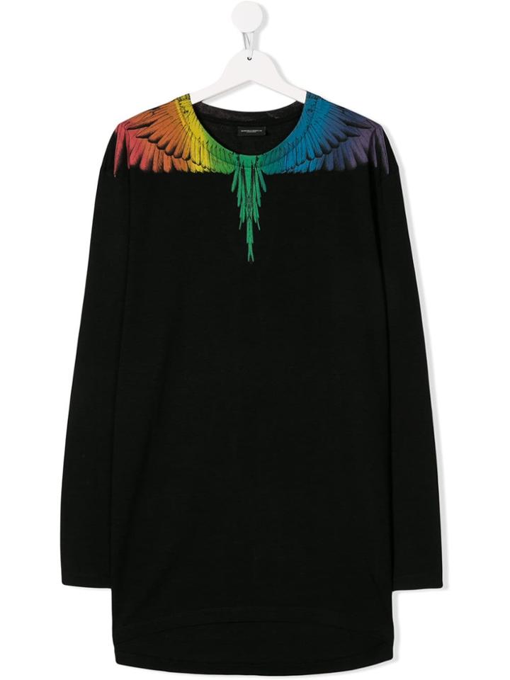 Marcelo Burlon County Of Milan Kids Teen Wings Print Long T-shirt -