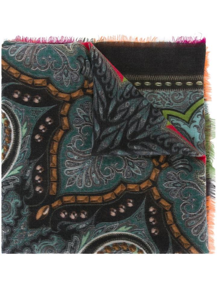 Etro Cashmere Printed Scarf, Women's, Cashmere