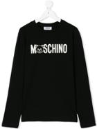 Moschino Kids Teddy Logo Print Top - Black