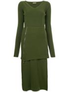 Nehera V-neck Knitted Dress - Green