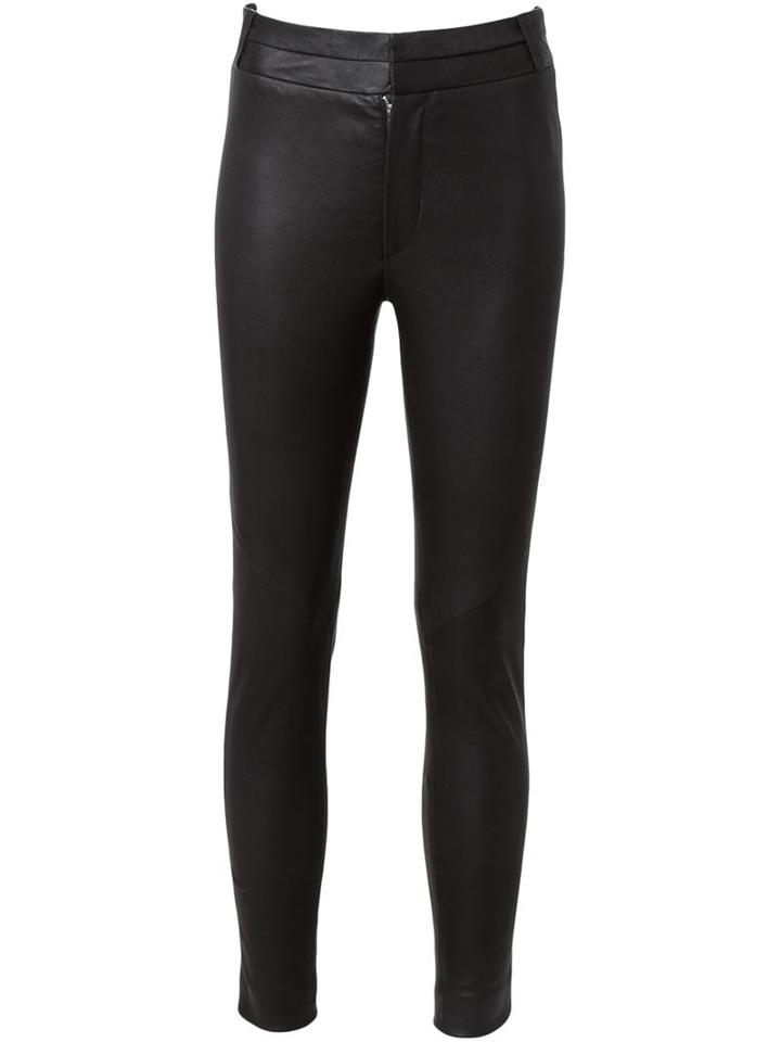 Iro Skinny Leather Pants, Women's, Size: 40, Blue, Lamb Skin