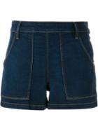Frame Denim Denim Shorts, Women's, Size: 27, Blue, Cotton/polyester/spandex/elastane