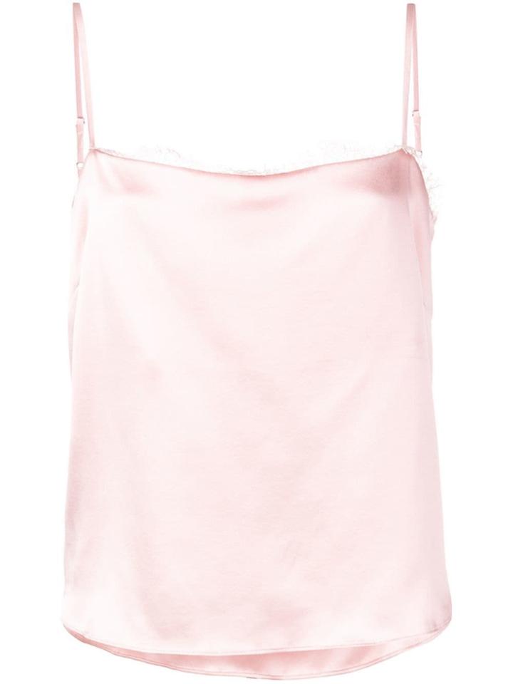 Fleur Du Mal Lace Straight Neck Cami - Pink