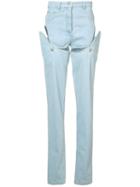 Y / Project - Short Combo Jeans - Women - Cotton - 38, Blue, Cotton