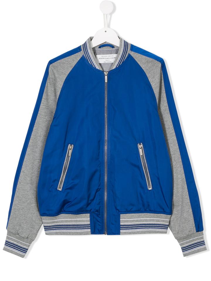 John Galliano Kids Teen Lion Lightning Bolt Printed Bomber Jacket -