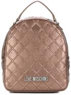 Love Moschino Emossed Style Mini Backpack - Brown