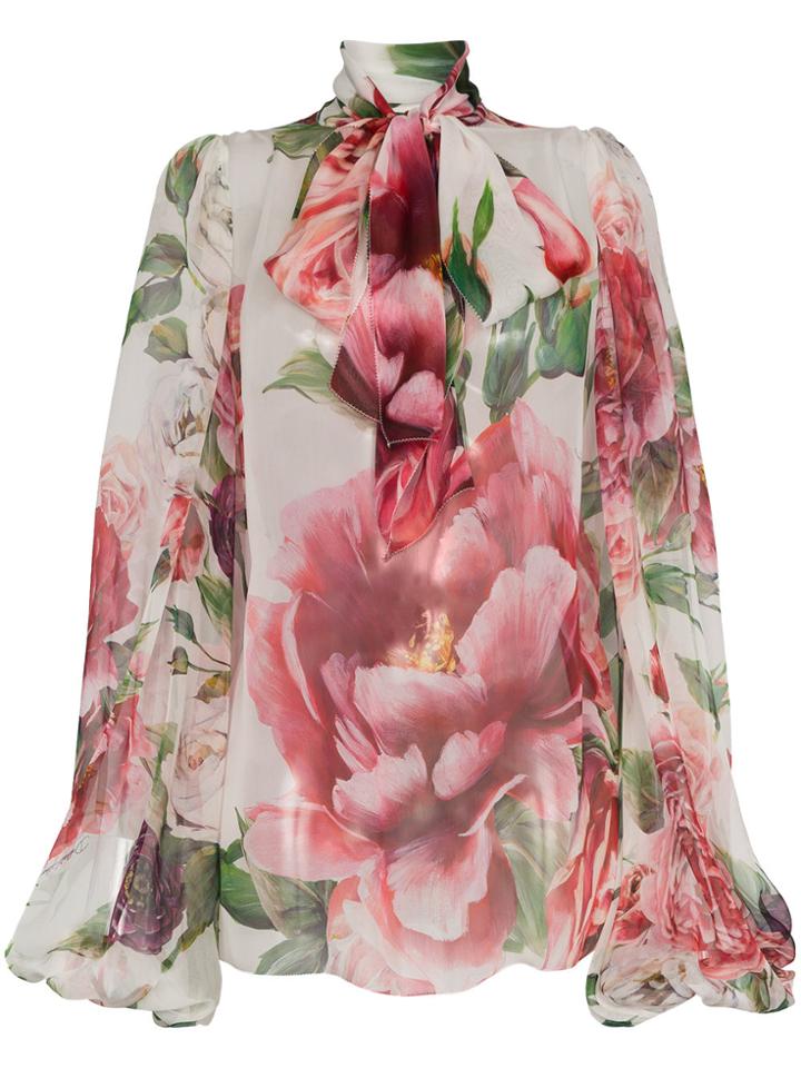 Dolce & Gabbana Flower Bow Blouse - Unavailable