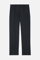 Ami Alexandre Mattiussi Double Pleat Wide Leg Trousers, Men's, Size: 40, Black, Virgin Wool