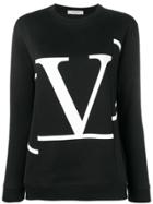 Valentino Deconstructed Go Logo Print Sweatshirt - Black