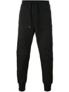 Dolce & Gabbana Ribbed Detail Track Pants, Men's, Size: 48, Black, Cotton/spandex/elastane