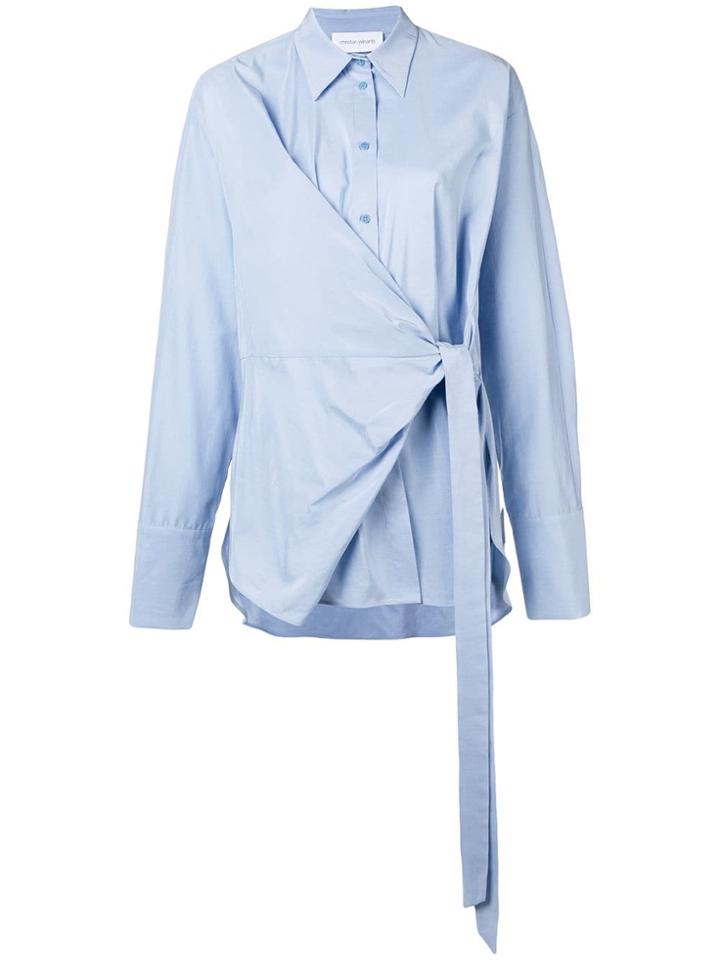 Christian Wijnants Asymmetric Shirt - Blue