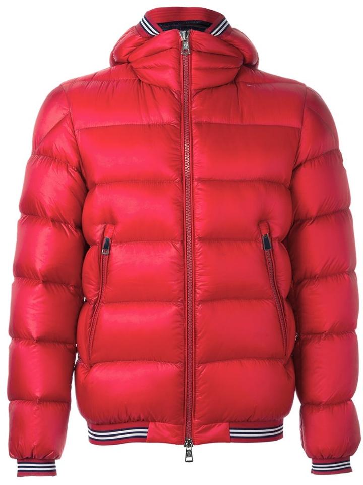 Moncler 'jeanbart' Padded Jacket, Men's, Size: 1, Red, Polyamide/feather Down