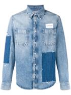 Calvin Klein Jeans Patchwork Denim Shirt - Blue