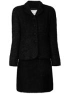 Christian Dior Vintage Bouclé Skirt Suit - Black