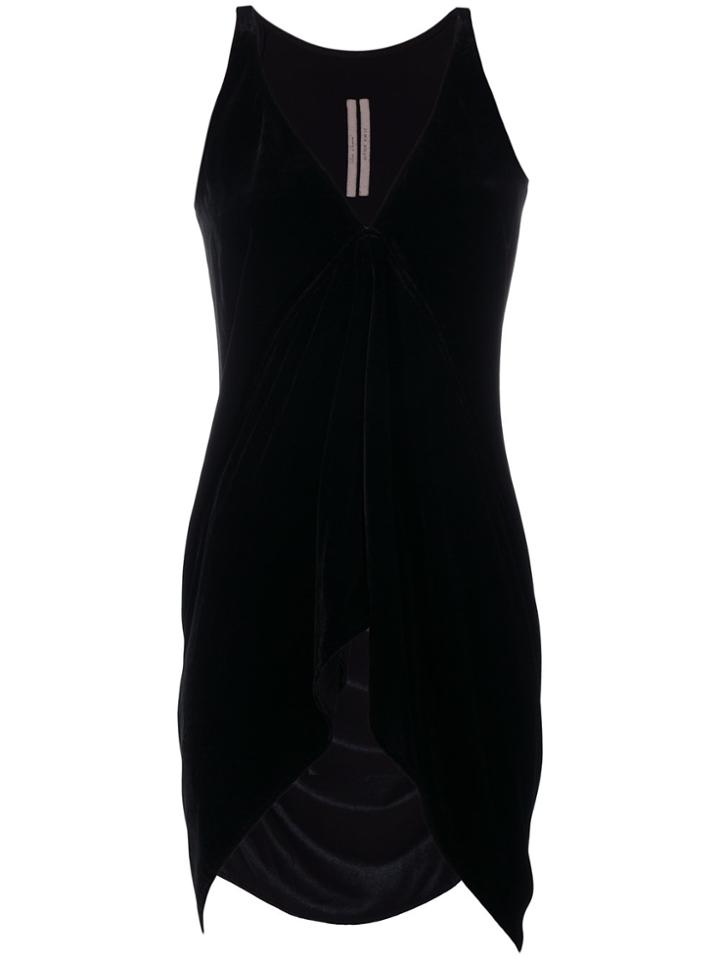 Rick Owens High Low Tank Top - Black