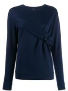 Fay Ruched Panel Jumper - Blue