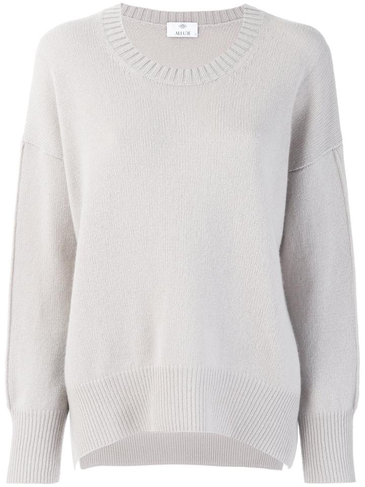 Allude Round Neck Jumper - Nude & Neutrals