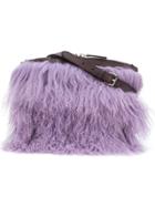 Jil Sander Shearling Shoulder Bag - Pink & Purple